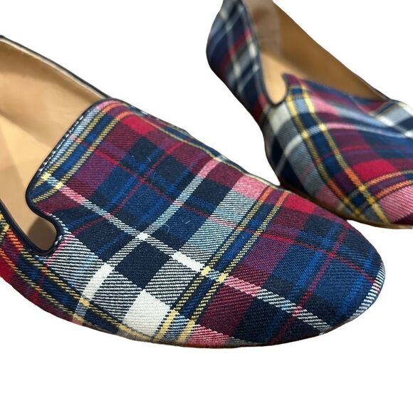 J.Crew Addie Smoke Smoking Loafers in Plaid Tartan - Picture 10 of 10